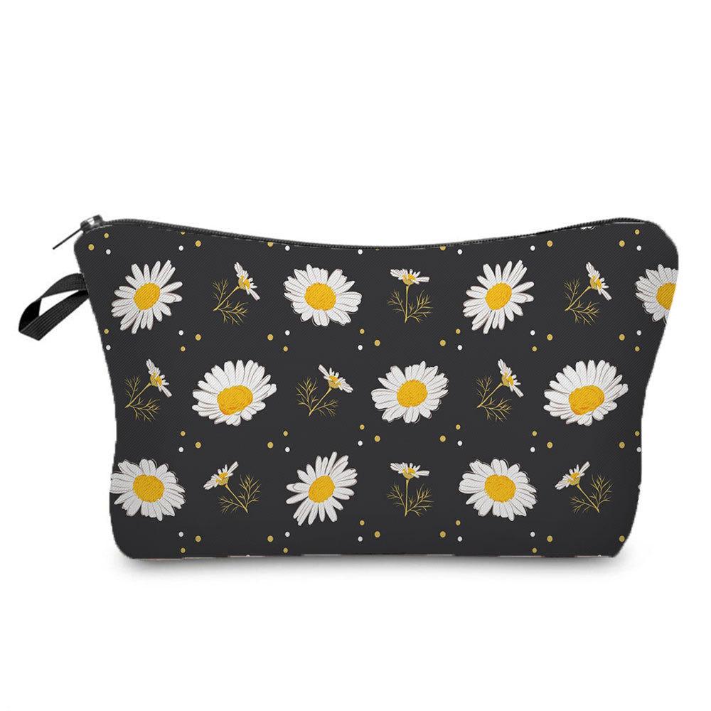 Women Flower Print Cosmetic Bag Toiletries Organize Travel Storage Case 6388