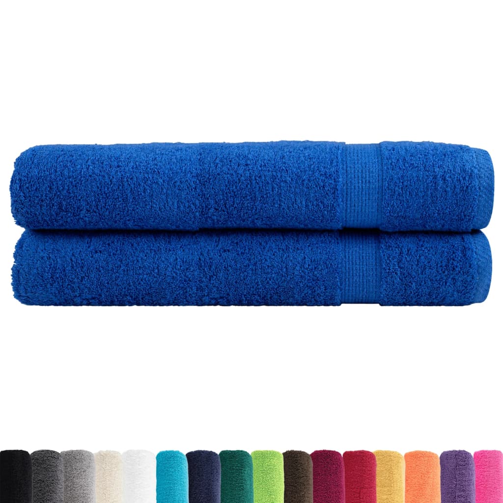 Premium Sauna Towels SOLUND 2 pcs Blue 80x200 cm 600 g m²