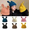 Crochet Winter Knitted Hat with Ears Knit Cap Creative Cartoon Skullies Beanie  Men Women
