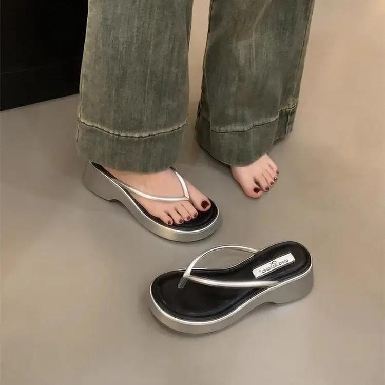Fashion Woman Slippers Shoes for Women With Heel Slides Thick Sandals Non Slip Shoe Unique New Fashion Elegant and Fashionable Casual 39