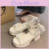 Feminine Flip Flops With Butterfly Bow Decor For Summer Casuals
