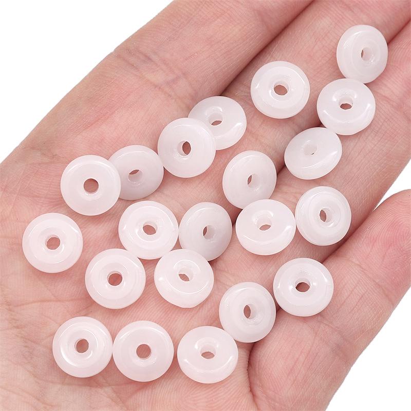 Imitation Jade Sicherheitsverschlussperlen für DIY Ohrringe, Armbänder und Halsketten