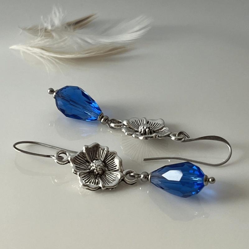 

Fresh Blue Drop Earrings for Women Romantic Ear Drop Earrings Daily Wearable Party Modern Fashion Zircon