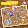 20PCS DIY PET Stickers Transparent Flower Page Clips Pressed Flower Bookmark  Reading Lovers