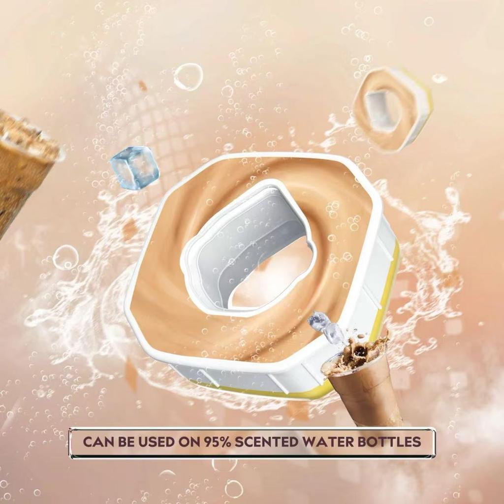 Square Scented Water Cup with Zero Sugar & Calories – Extract Scent Ring for Fun, Flavorful Drinking.