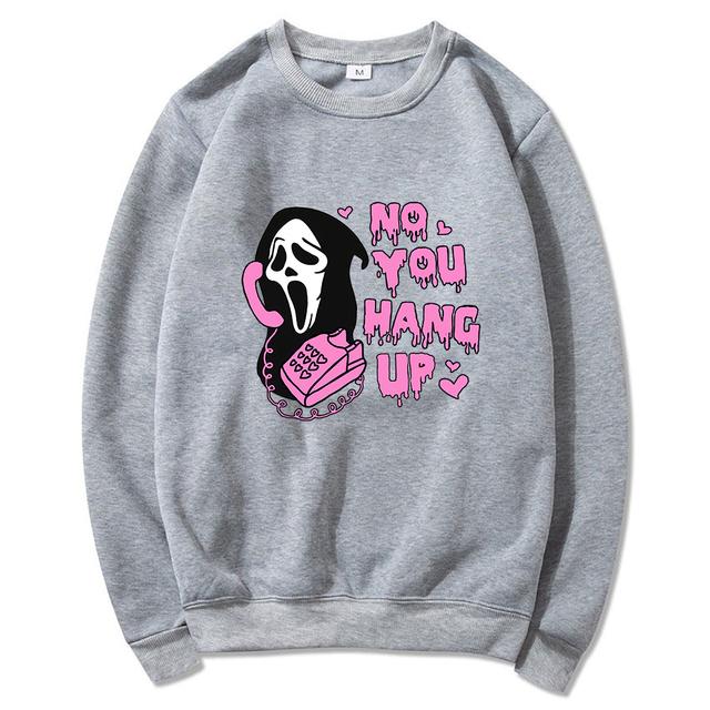 No You Hang Up Hettegenser Dame/Herre Estetisk Streetwear Bokstaver Print Hettegensere Unisex Høst Vinter Halloween Hettegensere Topper
