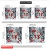 2pcs 2D Flat Printing Christmas Party Curtain Cute Snowman Christmas Scene Gifts Polyester Without Electricity Party Decorations