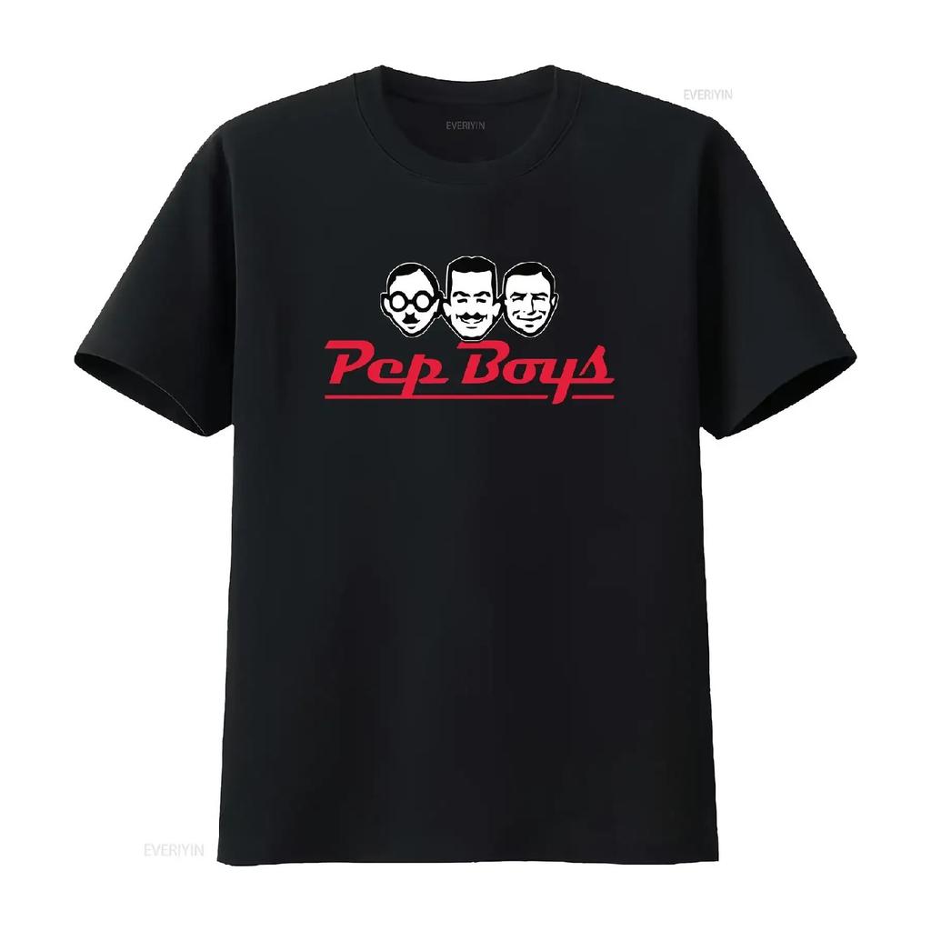 PEP BOYS Automotive Service Men's Black T Shirt S 5XL vintage Washed Casual fashion homme streetwear graphic Stretched Slightly