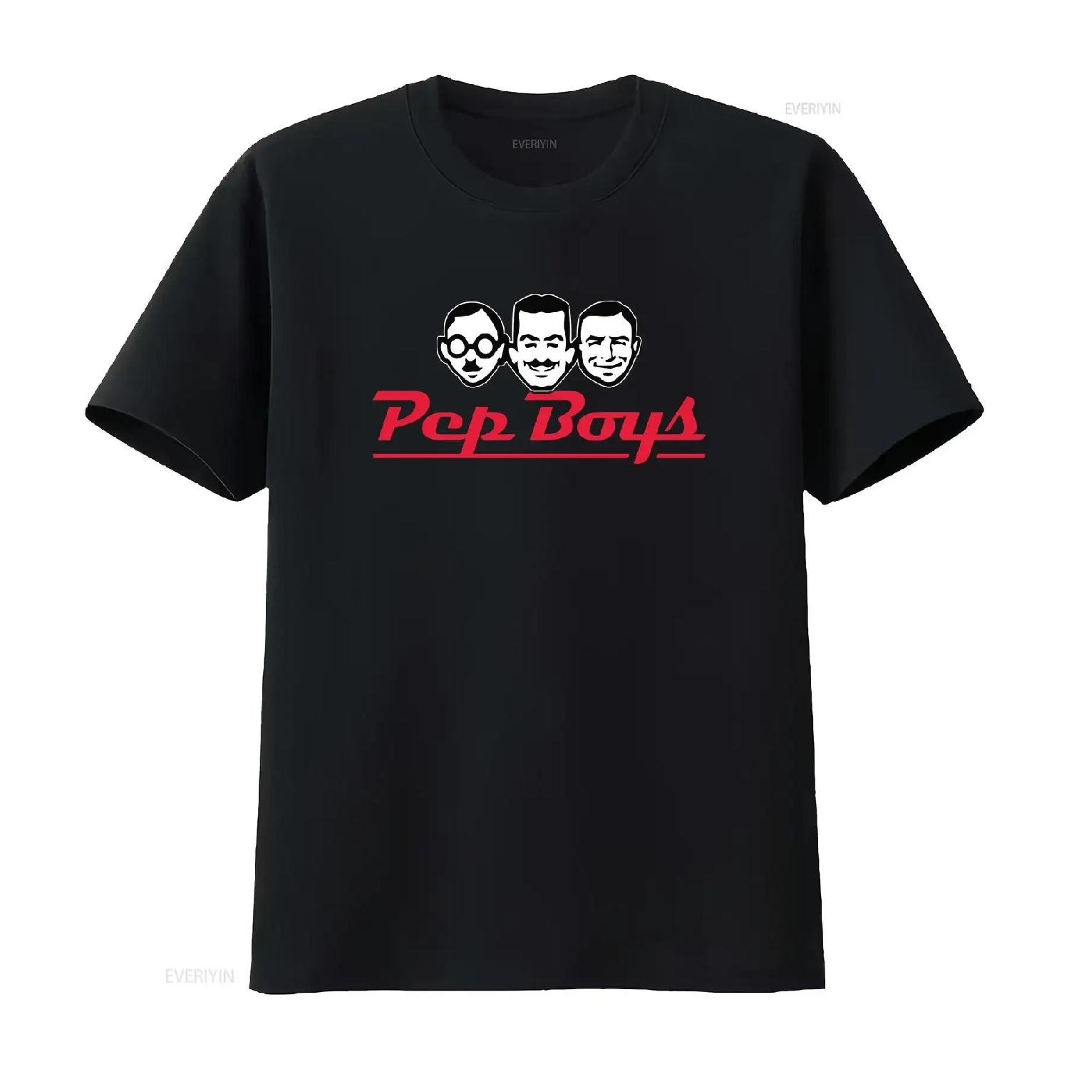 PEP BOYS Automotive Service Men s Black T Shirt S 5XL vintage Washed Casual fashion homme streetwear graphic Stretched Slightly S