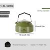 1.4L Lightweight Coffee Pot with Handle Ultralight Coffee Water Kettle for Outdoor Travel Camping Cooking