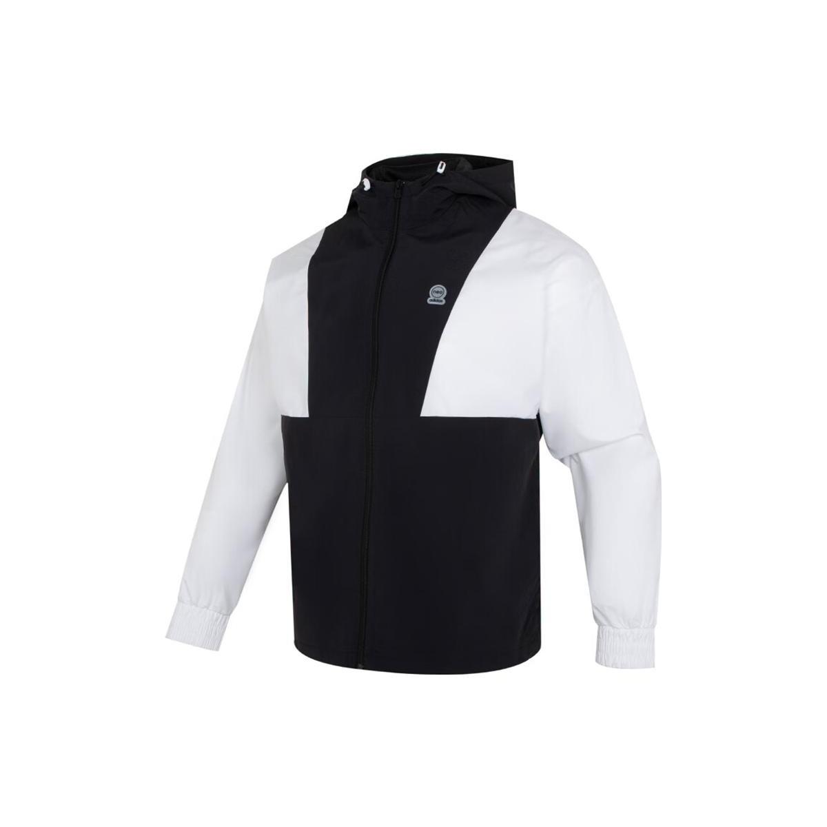 adidas Neo Hooded Windproof Jackets Black White Men s IK5057 S