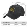 Angine De Poitrine Baseball Cap Classic Distressed Denim Sherpa Mantra Sun Cap Unisex Outdoor Summer Adjustable Fit Hats Cap
