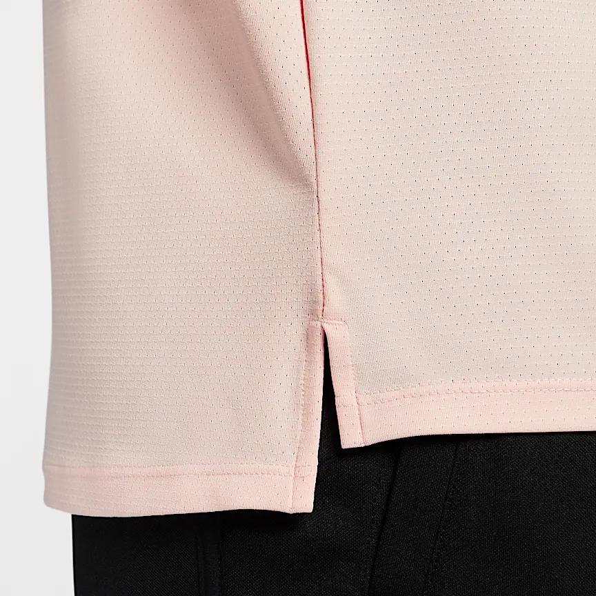 Nike Court Advantage Dri-Fit FW24 Logo Quick-Dry Breathable Color-Block Tennis T-Shirt Men Tops Team-Red Washed-Coral White FZ9846-677