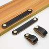 Brown Leather Handle for Cabinets, Wardrobes, Drawers, Boxes, and Luggage