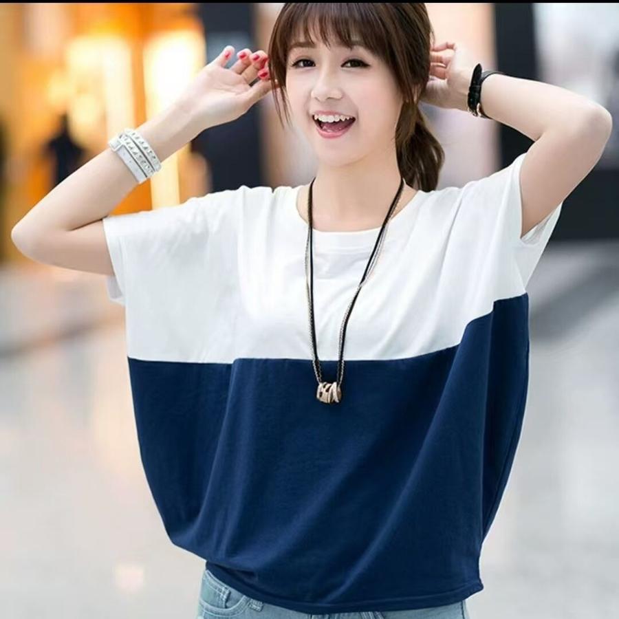High Quality Summer Korean Style Women's Patchwork Plus Size T-Shirt