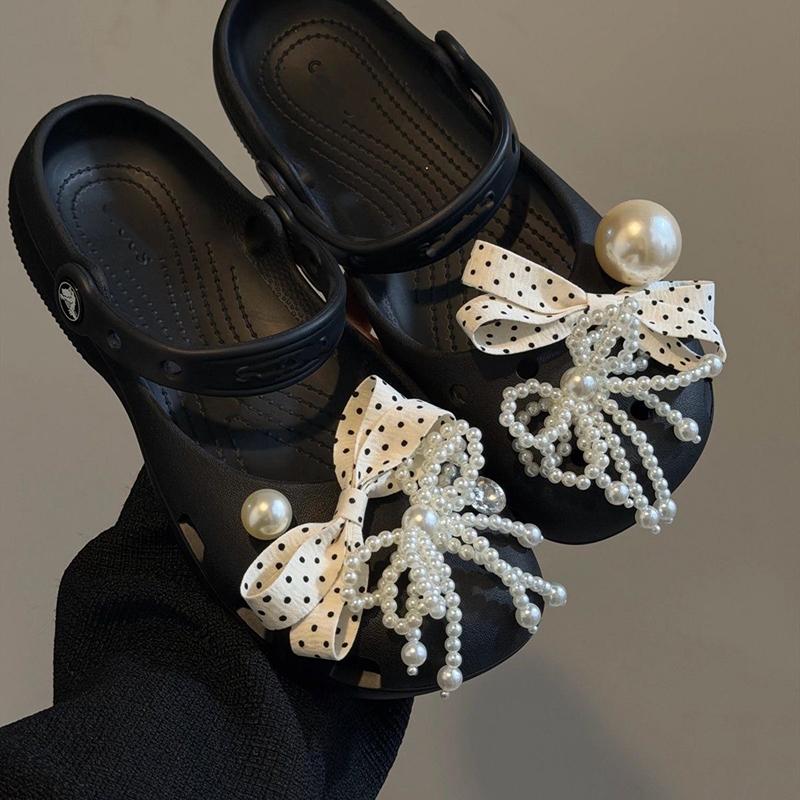 Original Shoe Charms Set Women Retro Ballet Shoes Corc Charms Pack  Flowing Ballet Shoe Decorations Diy Shoe Accessories