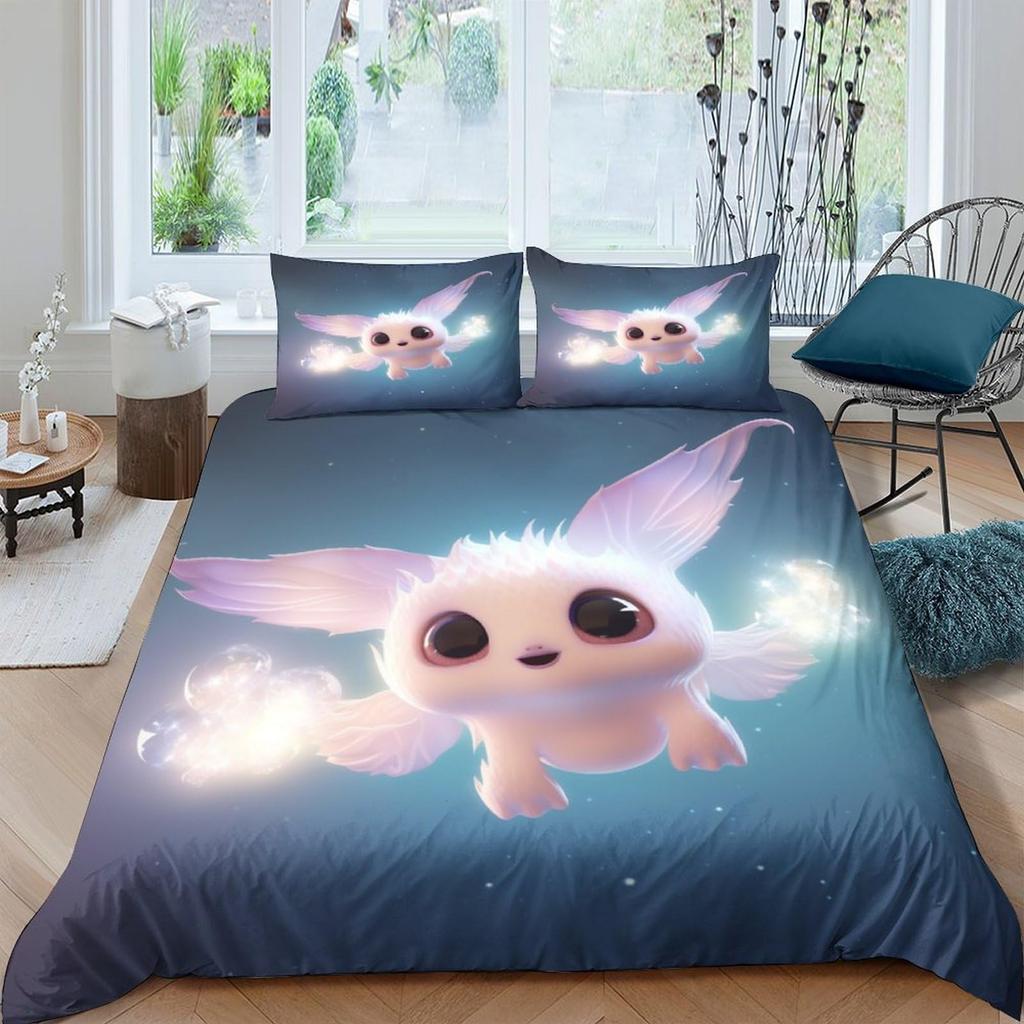 Fairy Duvet Cover Set For Girls Queen Twin Size Lightweight Down Quilt Covers Bedroom Decor 2 Pillowcases 1 Duvet Cover No Quilt