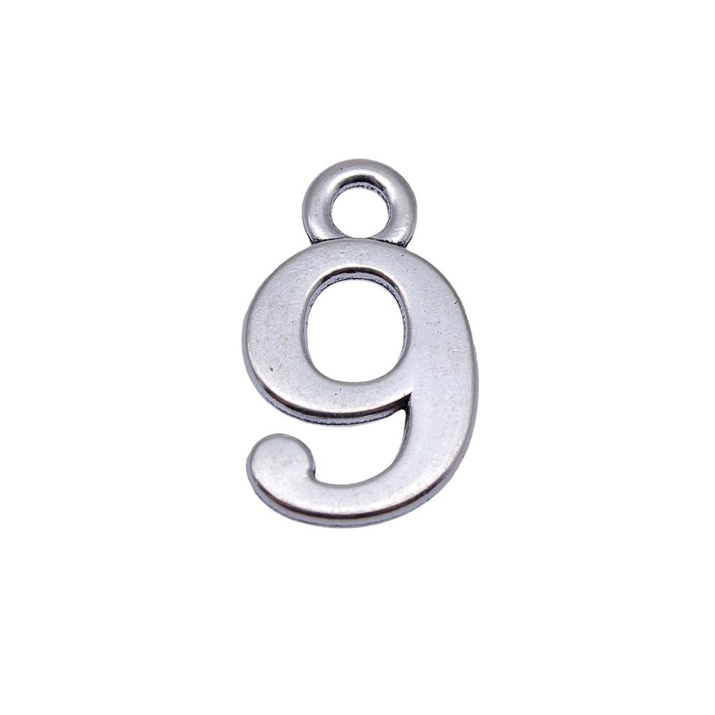 Number Tags Charms Alloy Pendants For Birthday Party Jewelry Making Accessories