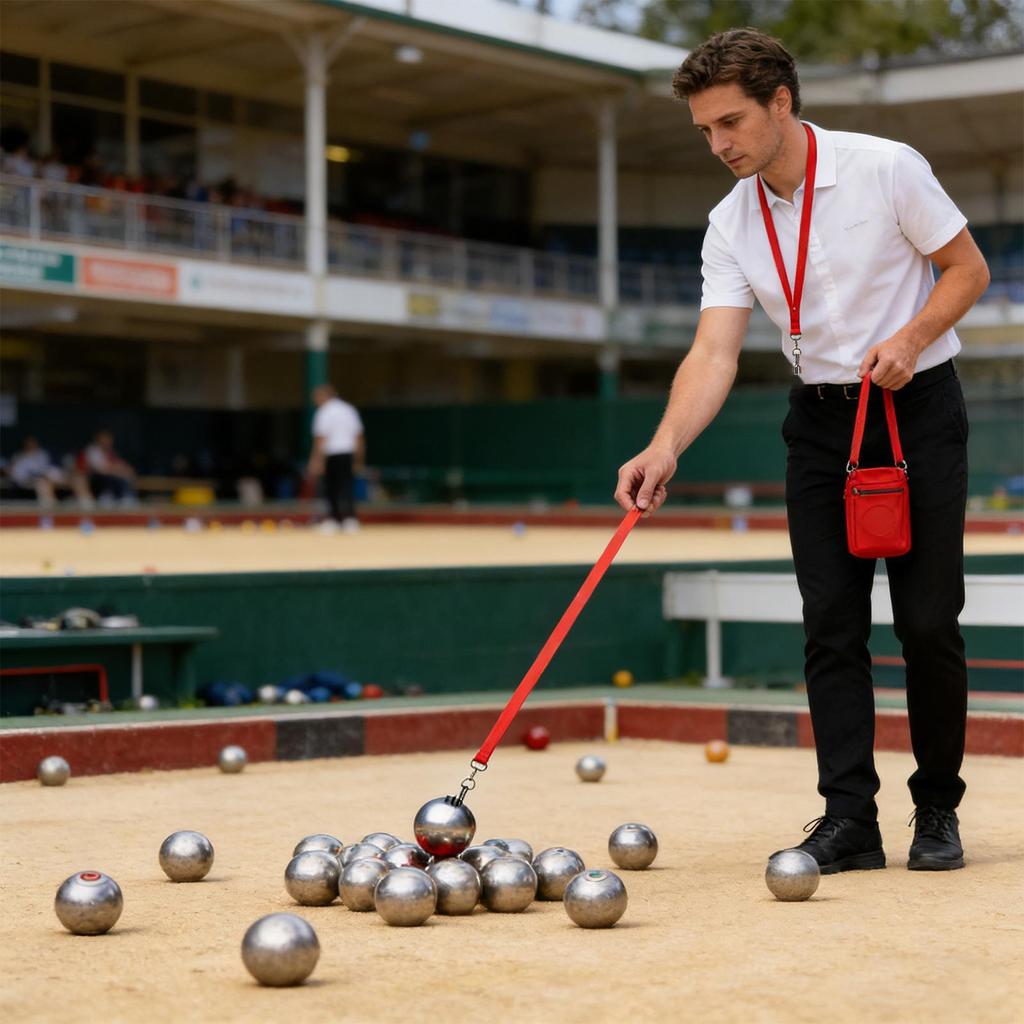 Portable Bocce Ball Retriever Ball Catcher With Lanyard Grabber Bocce Balls Training Grabber Tool Bocce Ball Magnet Picker