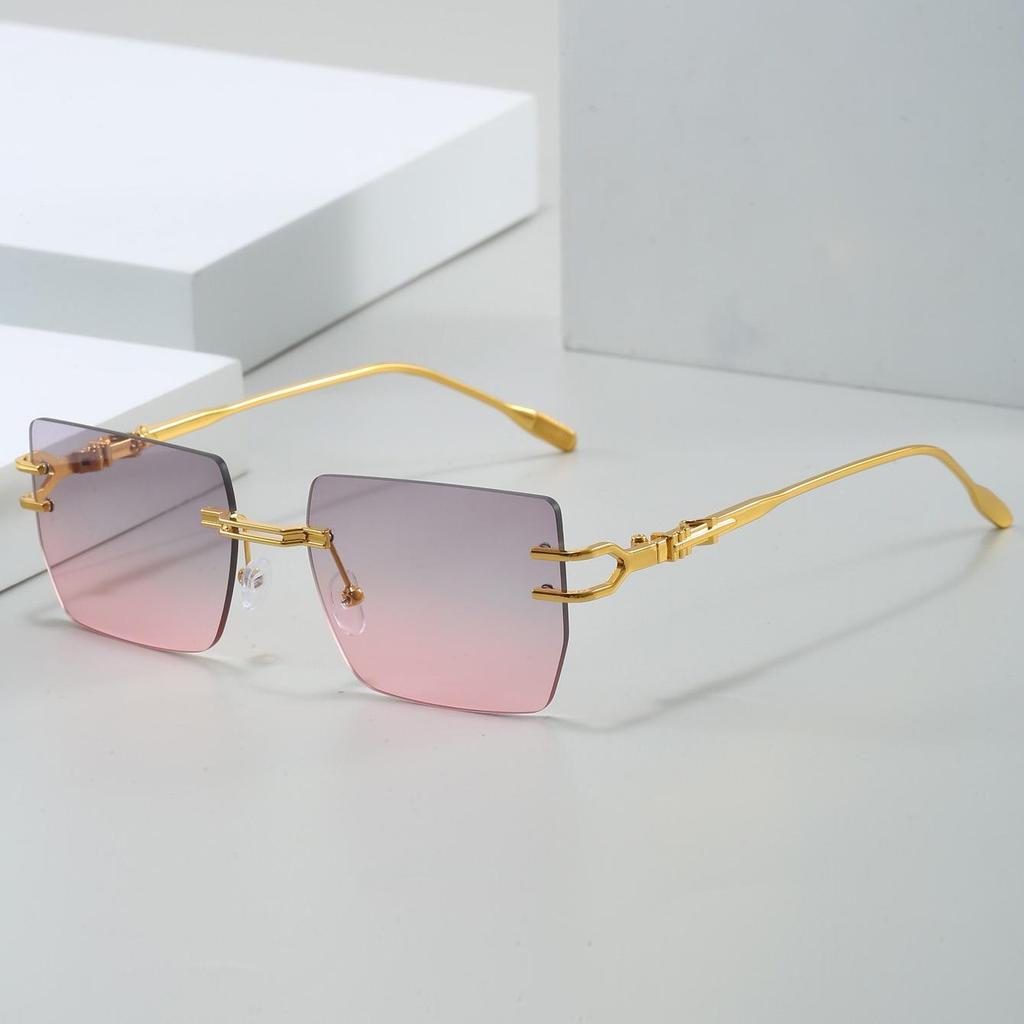 Chic Frameless Square Sunglasses: Stylish, Edgy Fashion for Street Style