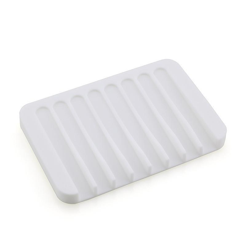 Self Draining Soap Holder Silicone Soap Dish Storage Holder Soap Box Draining Kitchen Sink Sponge Tray Bathroom Accessories