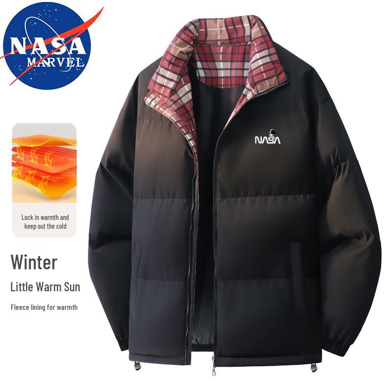 NASA MARVEL Men's Stand Collar Loose Puffer Jacket