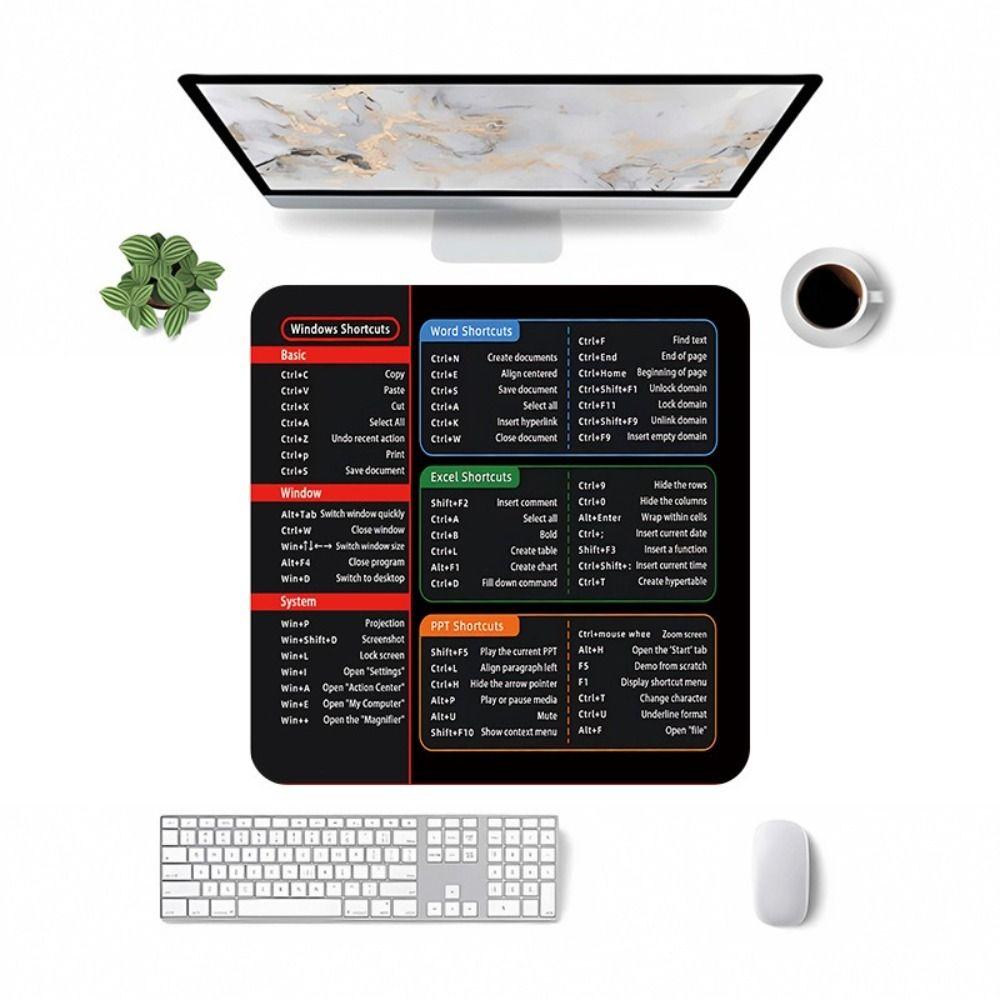 Rubber Desk Mat Waterproof Excel Shortcuts Mousepad New Quick Key Mousepad  Software PowerPoint