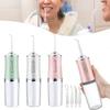 Mini Smart Electric Teeth Flosser with 4 Nozzles Adjustables Modes Oral Cleaning Device for Daily Use