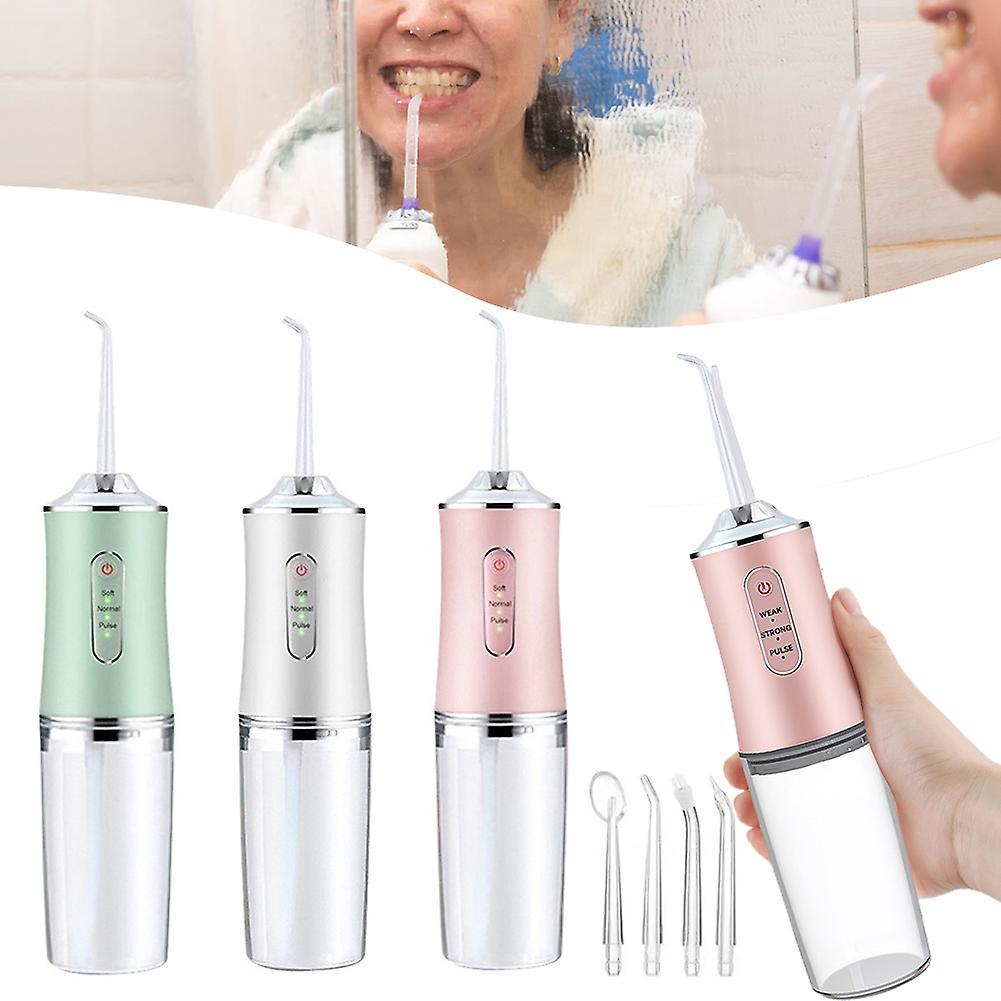 Mini Smart Electric Teeth Flosser with 4 Nozzles Adjustables Modes Oral Cleaning Device for Daily Use