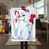 1Pc Cartoon Print Flannel Blanket, High quality Comfortable for All Seasons, Home Decor, Warmth and Comfort, Perfect for Christmas Birthday Gift