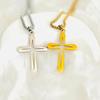 Stylish Titanium Steel Cross Necklace with Starlight Hollow Pendant for Men