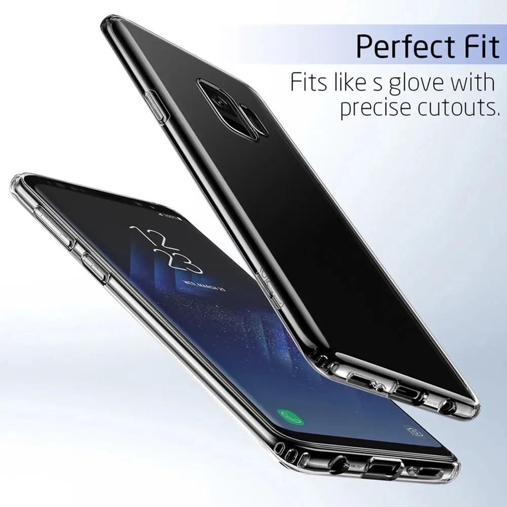 For Samsung Galaxy S8 S9 S10 S20 S21 UItra Plus S20 S21 FE Cover Simple Slim Soft TPU Clear Transparent Phone Case