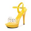 Sandals Women'S Newest Summer Fashion 13Cm Ultra-High Heel Sandals Candy Sexy Sandals Crystal Stiletto Women High Heels2022