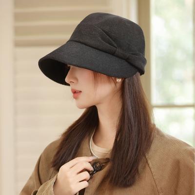 Women's Fashion and Versatile Basin Hat Korean Version of Warm Baseball Cap Big Brim Showing Face Small Esports Hat