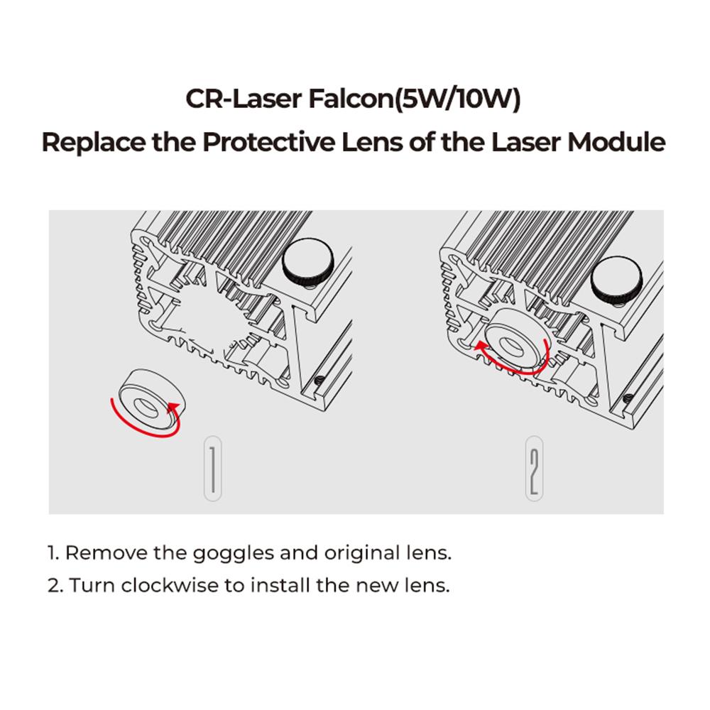 Creality CR Laser Falcon Protective Lens Suitable for Creality Falcon Laser Module 5W 10W Laser Enrgraving and Cutting