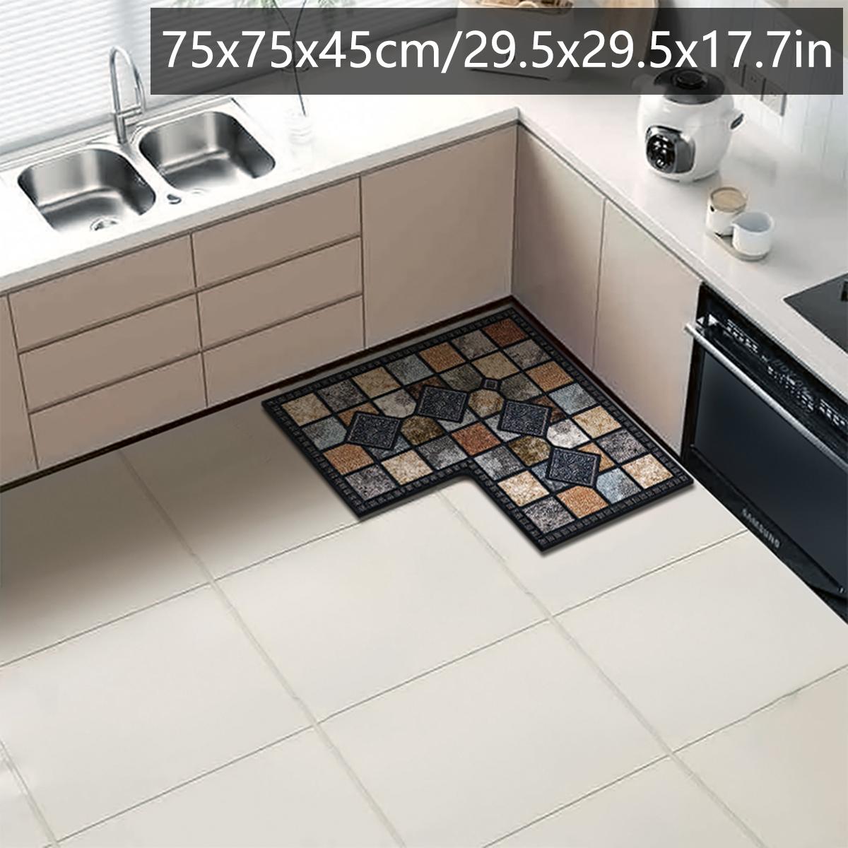 

Кухонный противоскользящий коврик для пола L-образной формы из диатомовой грязи, коврик для ресторана, угловой противоударный коврик, ванный абсорбирующий коврик