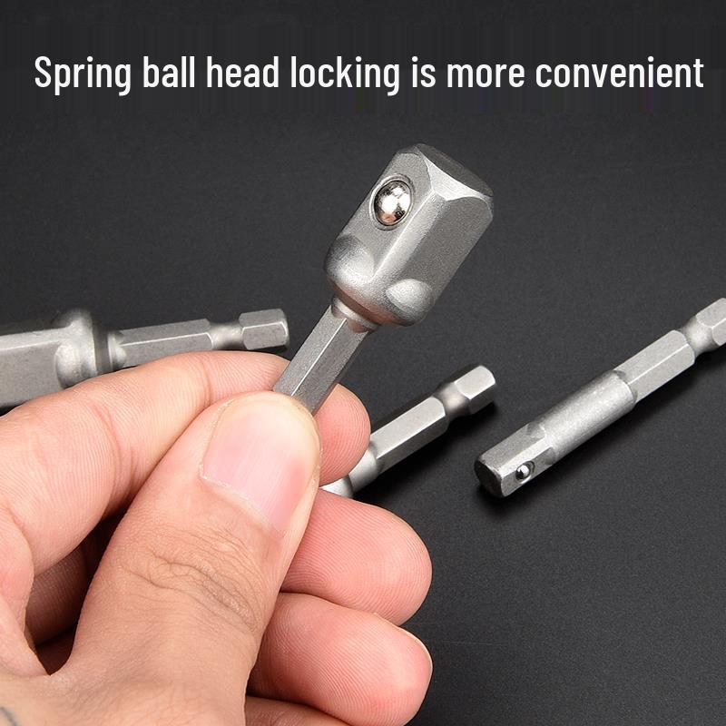 Hex Shank Power Extension and Drill Adapter: 1/4, 3/8, 1/2 Square Impact Wrench Conversion Rod