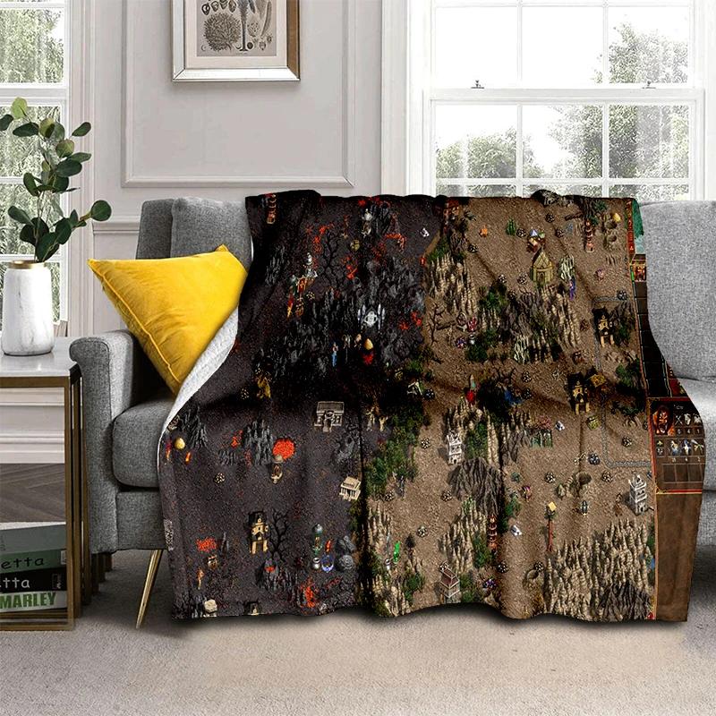 HOMM3 Heroes of Might and Magic Map 29 Style New Treasure Chest Blanket,Soft Throw Blanket for Home Bedroom Bed Sofa Travel Kid