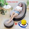 Mode Aufblasbarer Freizeit-Sitzsack Sofa Lazy Sofa Set Outdoor Faltbarer Liegestuhl Bett Flauschiger Sitz Tatami Fußhocker Schlafzimmerstuhl