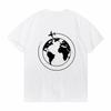 World Map  Airplane Travel Print T Shirt Unisex Unisex Short Sleeve Casual Top Tee Comfort Soft Fabric For Everyday Wear Tees