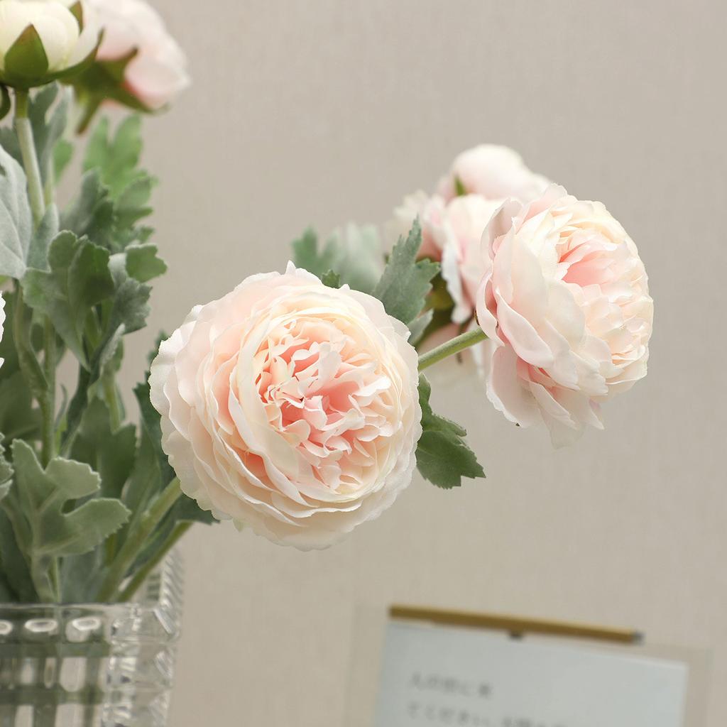 LAN Kwai Fong Flocking 3 Head Thousand Zi Lullian Simulation Flower Home Living Room Decoration Fake Flower Wholesale