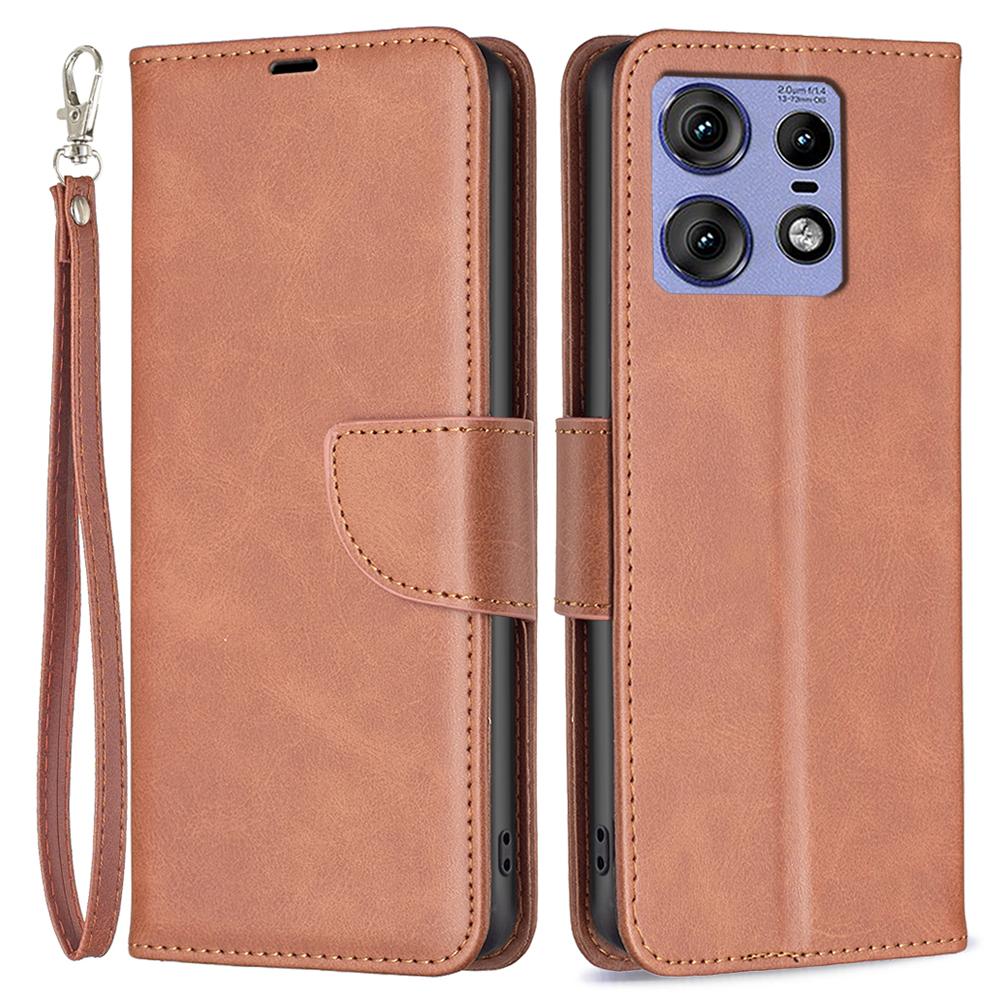 Etui ze stojakiem typu folio na Motorola Edge 50 Pro 5G z paskiem na nadgarstek