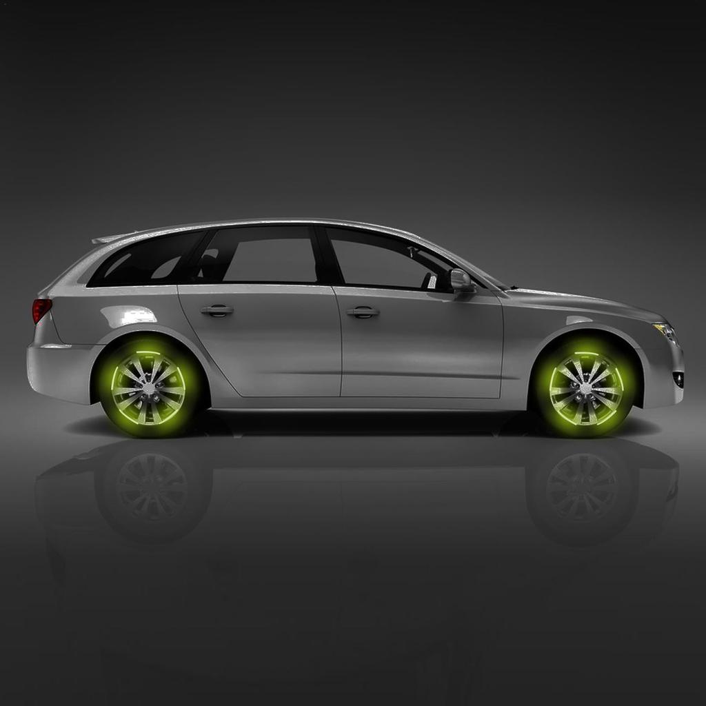 Reflective Car Wheel Sticker,Reflective Exterior Accessories Decoration Decal | Night Reflective Car Wheel Safety