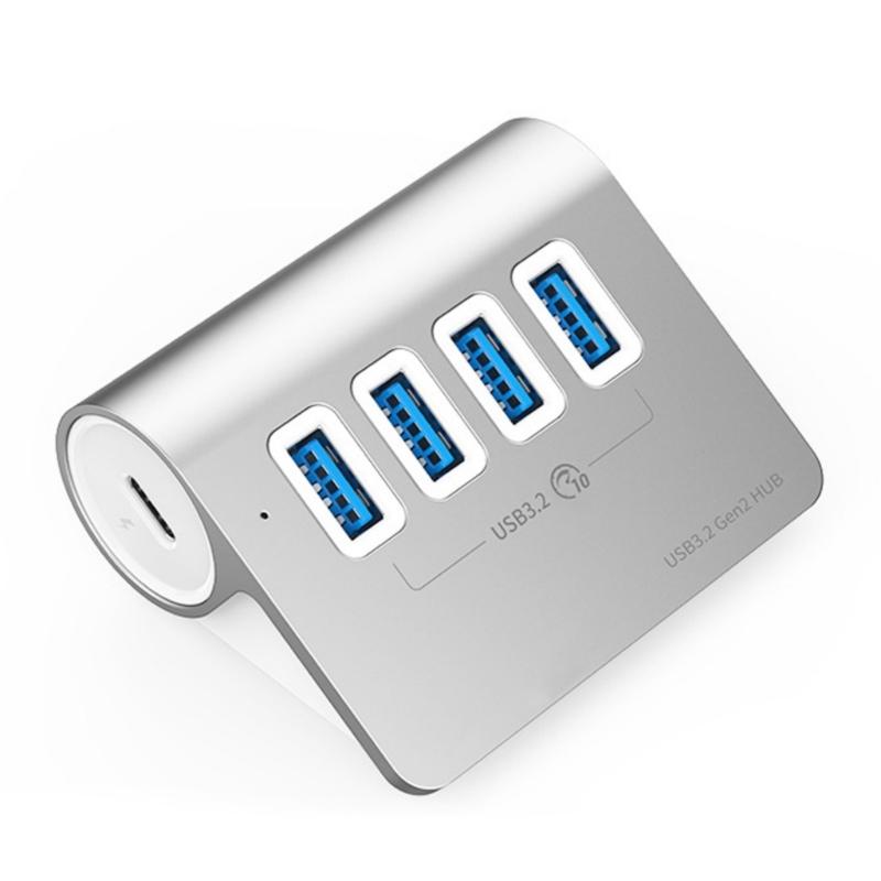 

Fast 10Gbps USB Hub,4Port USB 3.2 Splitter 5V3A Power Supply, Aluminum USB Splitter for PC Accessories Metal Shell 1
