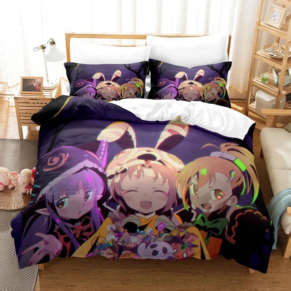 Anime Princess Connect ReDive Bedding Set Boys Girls Twin Queen Size Duvet Cover Pillowcase Bed Kids Adult Home Textileextile