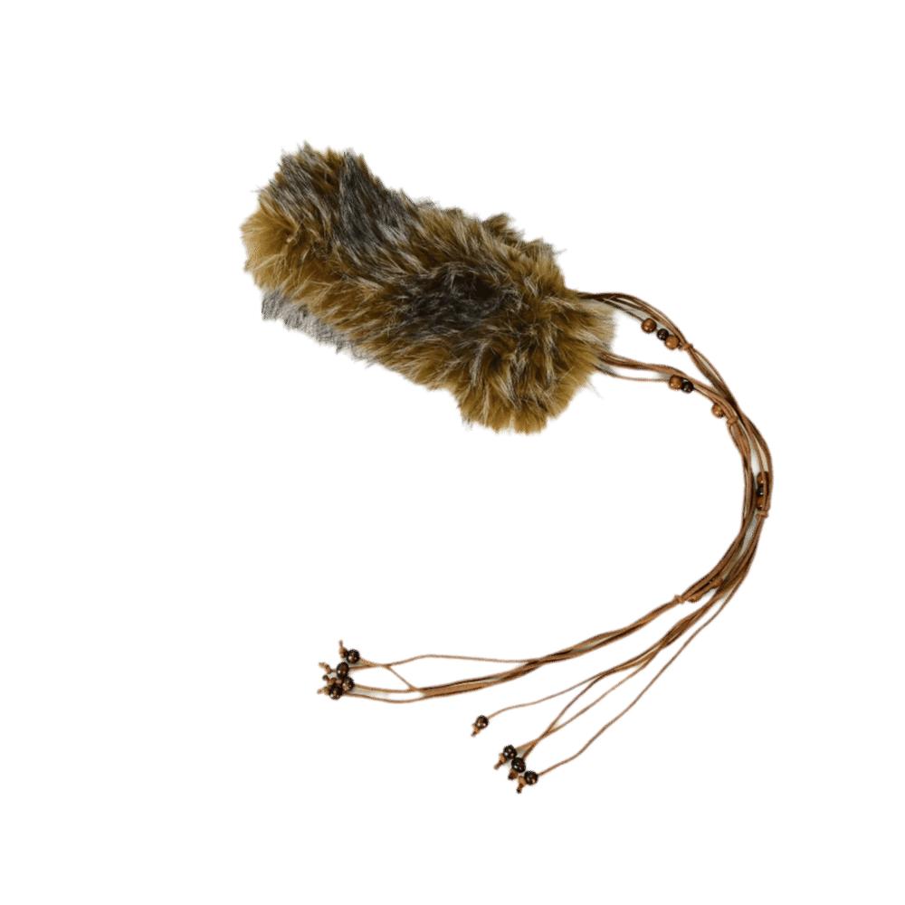 Y2K Furry Waist Belt Sweet Style Waist Rope Furry Decor Fur Collar Scarf  Fashion Outfit жёлтый/кофейный