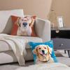 Golden Retriever Cushion Cover Linen Pillow Case Soft Breathable Protective Couch Room Decoration