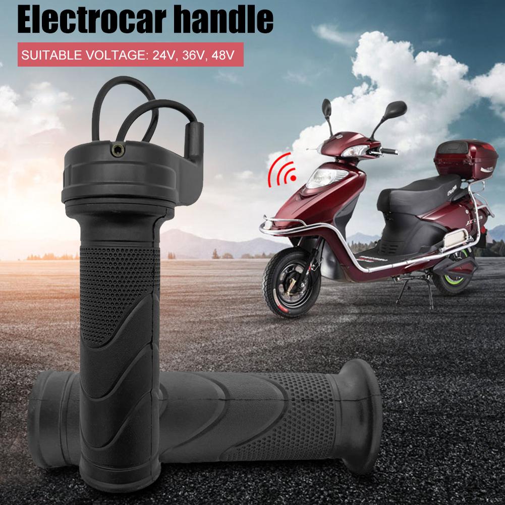 Universal Ebike Throttle Grip 24V 36V 48V E-Bike Handle Rubber Electric Bicycle Accelerator Scooter Parts Motorcycle Accessories