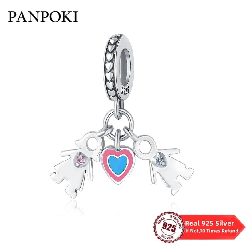 

100% Real Copper Charm Beads Boy And Girl Pendant Charms Fit Fine Bracelets Necklaces Women Diy Jewelry Gifts