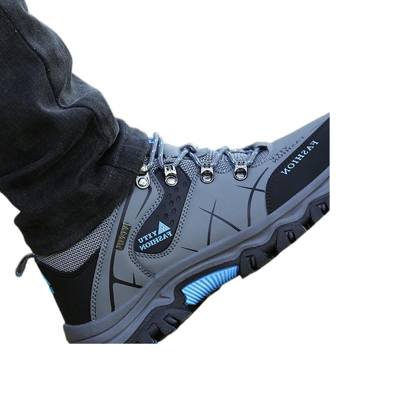 Men's Plus Size Work & Hiking Shoes - Autumn/Winter, Wear-Resistant, Construction & Outdoor Protection.